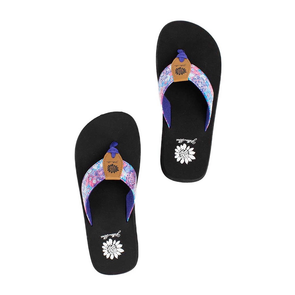 YELLOW BOX FRAZZLE PURPLE FLIP FLOPS SANDALS MEDIUM WIDTH NEW IN BOX.FIRM PRICE - Picture 5 of 6